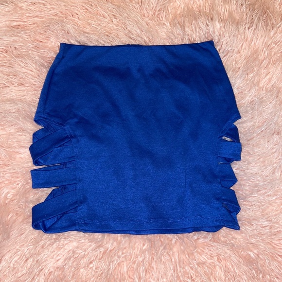 Charlotte Russe Dresses & Skirts - ❤️ Sexy Side Cut Royal Blue mini skirt